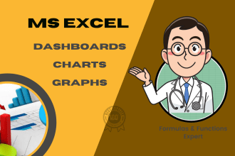build excel dashboard, pivot table, charts and do data visualization