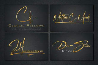 design signature logo for your name and brand
