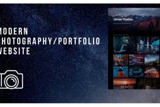 build photography website with online booking functionality