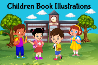 do children book illustrations and children book cover