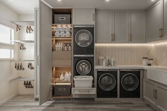 design model and render you laundry room