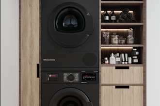 design model and render you laundry room