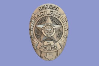make custom badges for cnc and 3d printing
