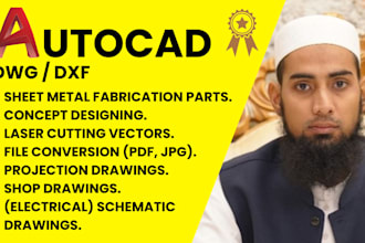 turn PDF, jpg, sketch to autocad, dwg, dxf, cad, laser cutting
