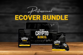 design 3d ecover bundle, digital product mockup and ebook cover