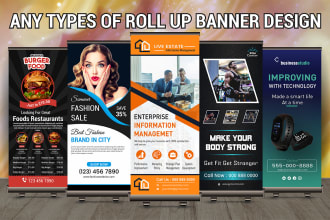 do roll up banner, roller banner, retractable banner, backdrop banner design