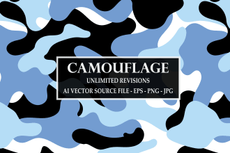 make camouflage seamless print pattern design