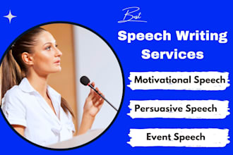 write best persuasive, motivational and wedding speech