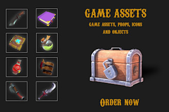 professional 2d game assets, icons, props, characters, and UI design