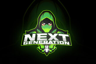 create professional mascot logo design for gaming, twitch, and esports