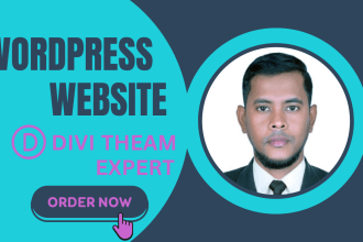 install professional wordpress website design with divi theme