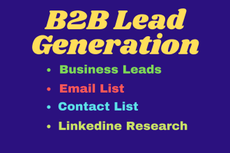 do b2b lead generation and linkedin lead generation