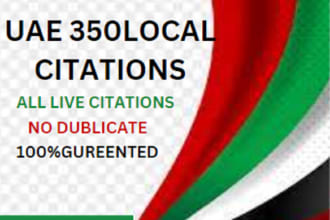 do 350 uae local citations and directory submission for local SEO