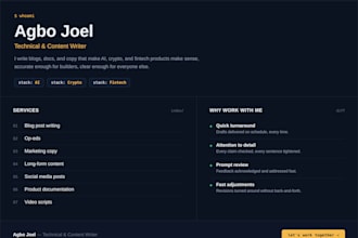 deliver content for your ai, crypto, and fintech project