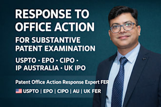 draft response to office action uspto I epo I cipo I UK