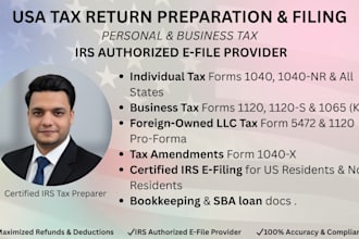 prepare and efile USA tax returns for individuals and businesses