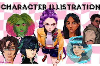 draw custom and unique character illustration for you