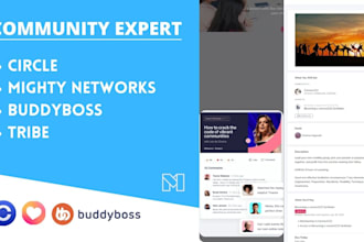 setup mighty networks, circle, tribe, buddyboss kajabi community platforms