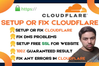 setup cloudflare , SSL and fix cloudflare errors