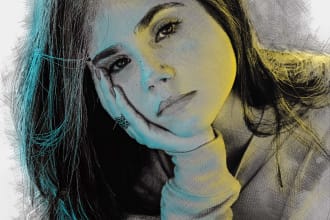 draw artistic pencil art illustrations of you