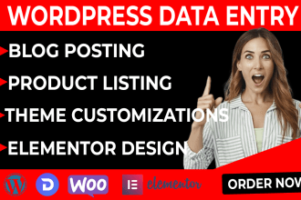 do wordpress data entry and blog posting