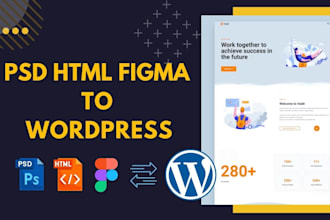 convert html or psd to wordpress using elementor pro