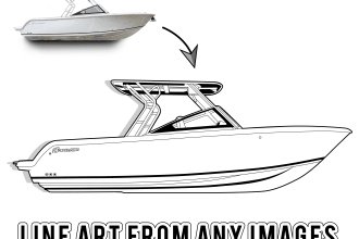 do line art illustration outline from image