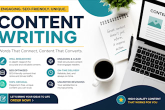 do fast SEO article, content writing, and blog writing
