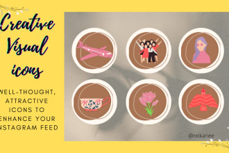 create attractive instagram highlights cover, story template