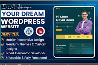 design responsive, affordable wordpress website as expert elementor developer