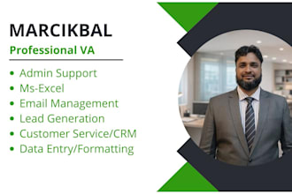 be a virtual assistant for admin support