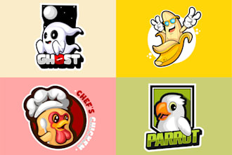 create a design unique cute cartoon characters