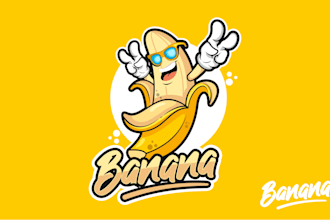 design cute mascot and cartoon character logo