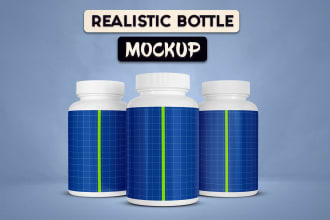 create 3d bottle mockup professionally so fast