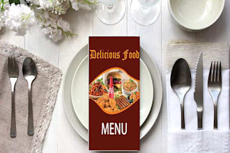 design marvelous and printable menu card