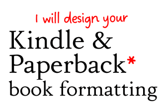 format your book for amazon kindle or KDP print paperback