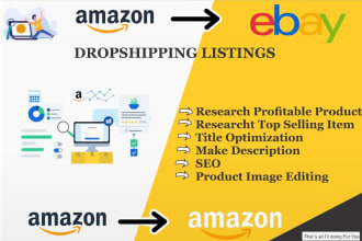 perform amazon to ebay drop shipping and product lister