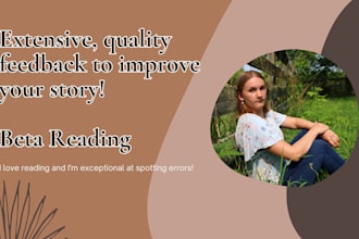 beta read and provide quality feedback to improve your story
