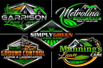 do clean grass agriculture landscape and lawn care logo