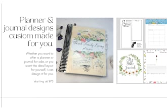 design a pretty planner or journal for you