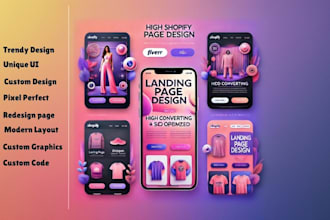design high converting shopify landing page using gempages,pagefly,shogun