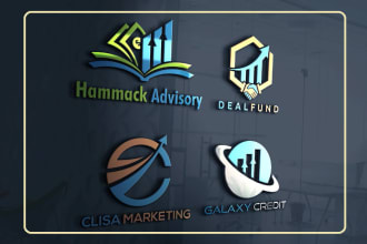design modern financial bank consulting insurance tax logo