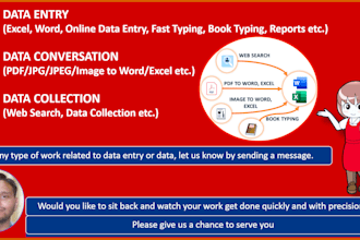 do excel, word, data convert data, clean data