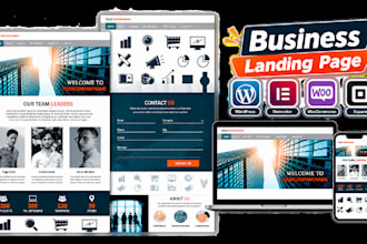 build wordpress landing page, elementor, sales, squeeze page or sale funnel