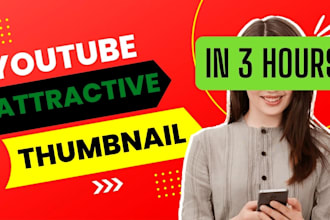 design cool awesome thumbnails for you in 3 hours