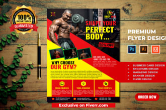 design eye catch flyer, bifold, trifold, brochure,business card,menu and poster