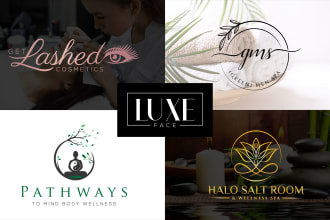 do luxury cosmetics beauty natural skincare yoga spa logo