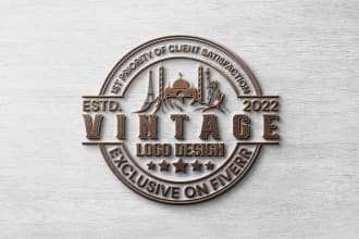 design vintage, badge  retro or outdoor and circle logo