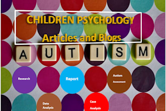 write urgent autism research and child behaviour and mental health case analysis