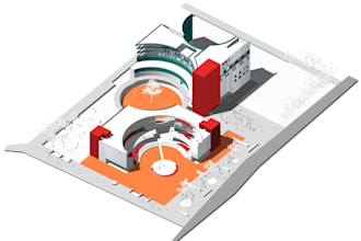render elevations, axonometry and section in photoshop